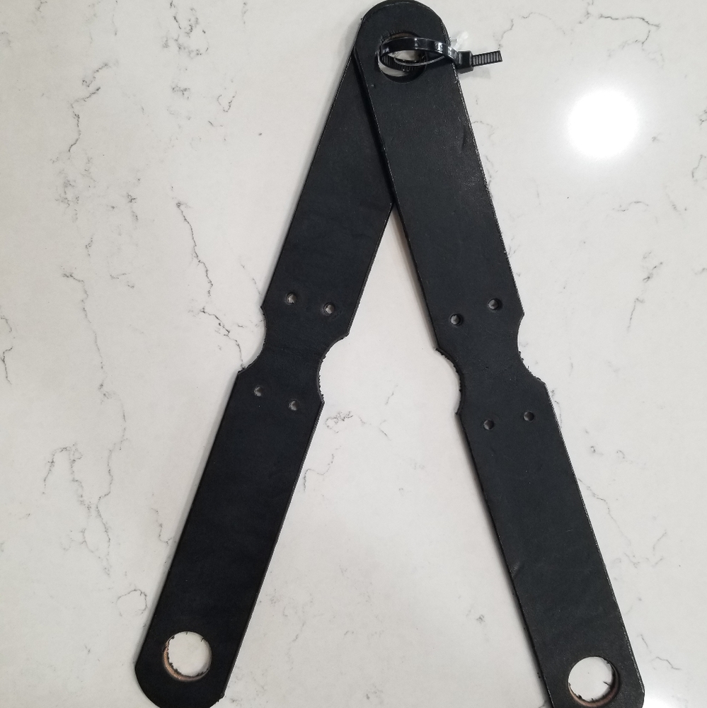 Leather Slobber Straps Black